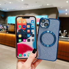 Load image into Gallery viewer, Electroplating Pure Color Glitter Powder MagSafe Phone Case, For iPhone 11 Pro Max, For iPhone 11, For iPhone 11 Pro