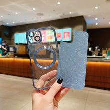 Load image into Gallery viewer, Electroplating Pure Color Glitter Powder MagSafe Phone Case, For iPhone 11 Pro Max, For iPhone 11, For iPhone 11 Pro