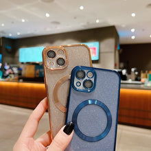 Load image into Gallery viewer, Electroplating Pure Color Glitter Powder MagSafe Phone Case, For iPhone 11 Pro Max, For iPhone 11, For iPhone 11 Pro