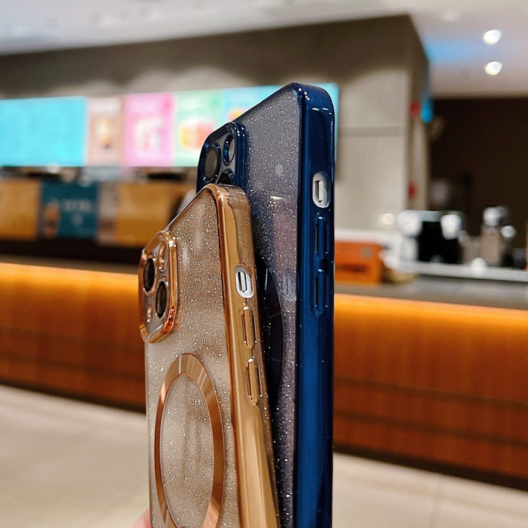 Electroplating Pure Color Glitter Powder MagSafe Phone Case, For iPhone 11 Pro Max, For iPhone 11, For iPhone 11 Pro