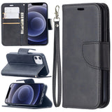 Retro Lambskin Texture Pure Color Horizontal Flip PU Leather Case for iPhone 11, with Holder & Card Slots & Wallet & Lanyard, For iPhone 12 mini, For iPhone 12 / 12 Pro, For iPhone 12 Pro Max