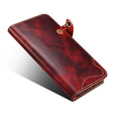 Load image into Gallery viewer, Denior B01 Oil Wax Cowhide Magnetic Button Genuine Leather Case, For iPhone 17e / 16e, For iPhone 16 Pro Max, For iPhone 16 Pro, For iPhone 16 Plus, For iPhone 16