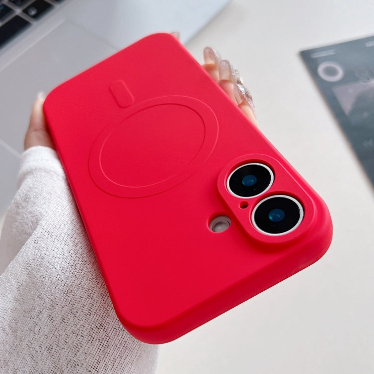 Solid Color Liquid Silicone MagSafe Magnetic Phone Case, For iPhone 16 Pro, For iPhone 16 Plus, For iPhone 16