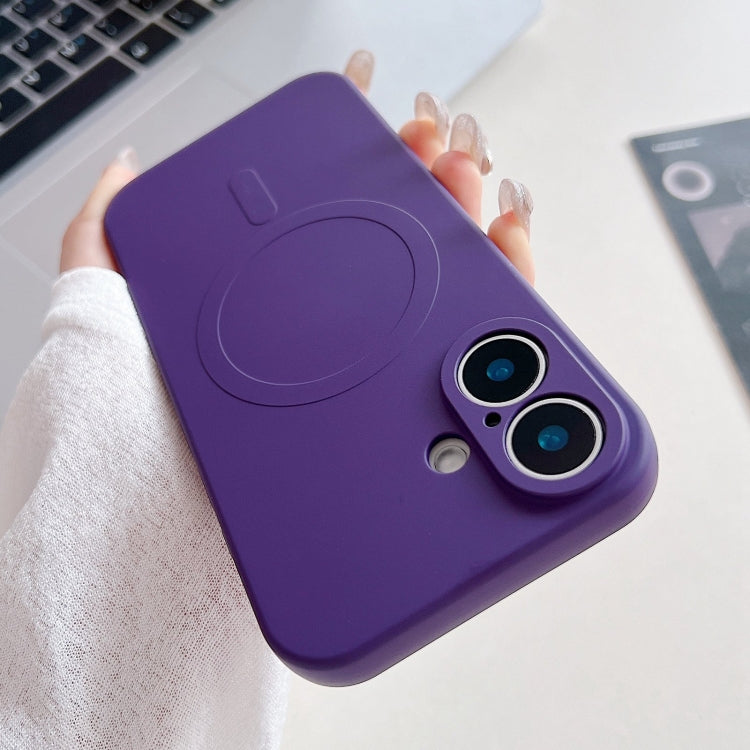 Solid Color Liquid Silicone MagSafe Magnetic Phone Case, For iPhone 16 Pro, For iPhone 16 Plus, For iPhone 16