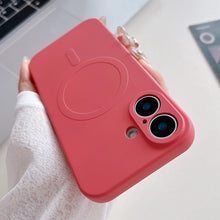 Load image into Gallery viewer, Solid Color Liquid Silicone MagSafe Magnetic Phone Case, For iPhone 16 Pro, For iPhone 16 Plus, For iPhone 16