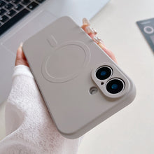 Load image into Gallery viewer, Solid Color Liquid Silicone MagSafe Magnetic Phone Case, For iPhone 16 Pro, For iPhone 16 Plus, For iPhone 16