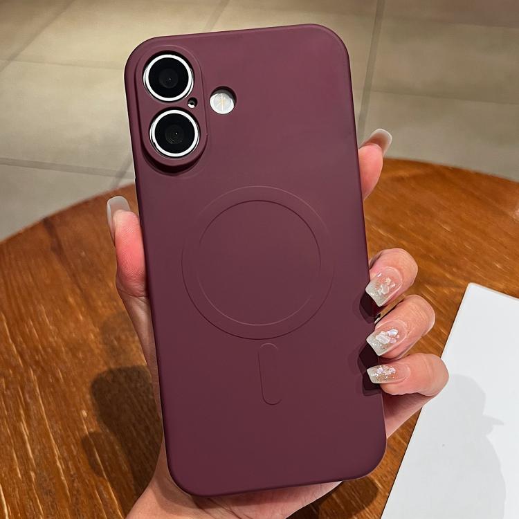 Solid Color Liquid Silicone MagSafe Magnetic Phone Case, For iPhone 16 Pro, For iPhone 16 Plus, For iPhone 16