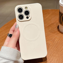 Load image into Gallery viewer, Solid Color Liquid Silicone MagSafe Magnetic Phone Case, For iPhone 13 Pro, For iPhone 13, For iPhone 12