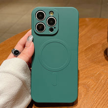 Load image into Gallery viewer, Solid Color Liquid Silicone MagSafe Magnetic Phone Case, For iPhone 13 Pro, For iPhone 13, For iPhone 12