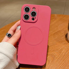 Load image into Gallery viewer, Solid Color Liquid Silicone MagSafe Magnetic Phone Case, For iPhone 13 Pro, For iPhone 13, For iPhone 12