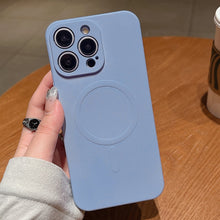 Load image into Gallery viewer, Solid Color Liquid Silicone MagSafe Magnetic Phone Case, For iPhone 13 Pro, For iPhone 13, For iPhone 12
