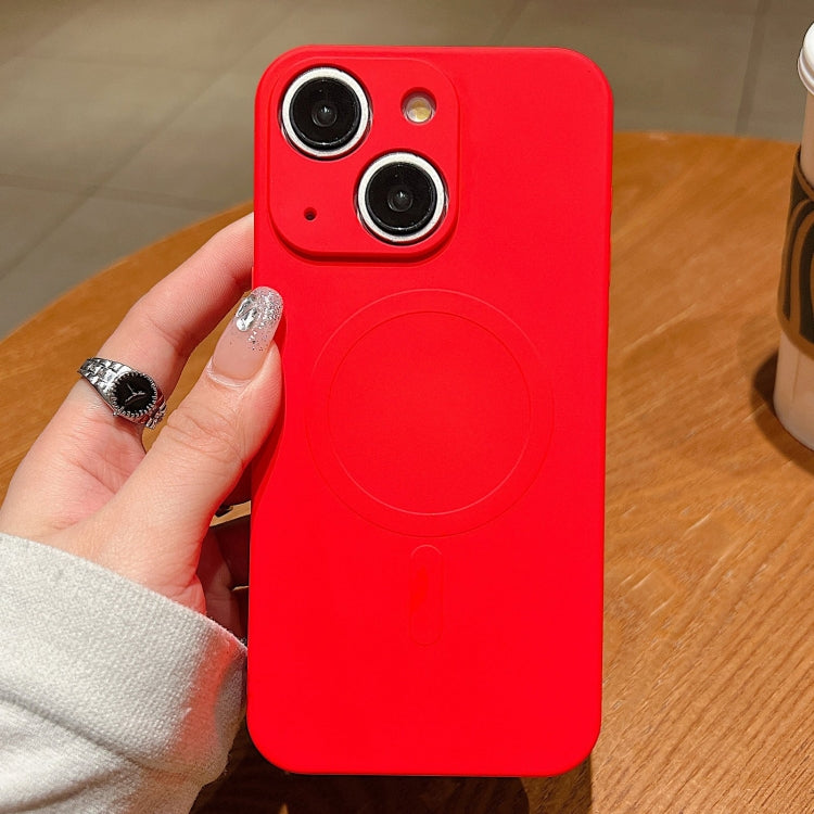 Solid Color Liquid Silicone MagSafe Magnetic Phone Case, For iPhone 13 Pro, For iPhone 13, For iPhone 12
