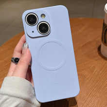 Load image into Gallery viewer, Solid Color Liquid Silicone MagSafe Magnetic Phone Case, For iPhone 13 Pro, For iPhone 13, For iPhone 12