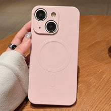Load image into Gallery viewer, Solid Color Liquid Silicone MagSafe Magnetic Phone Case, For iPhone 13 Pro, For iPhone 13, For iPhone 12
