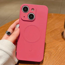 Load image into Gallery viewer, Solid Color Liquid Silicone MagSafe Magnetic Phone Case, For iPhone 13 Pro, For iPhone 13, For iPhone 12