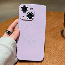 Load image into Gallery viewer, Solid Color Liquid Silicone MagSafe Magnetic Phone Case, For iPhone 13 Pro, For iPhone 13, For iPhone 12