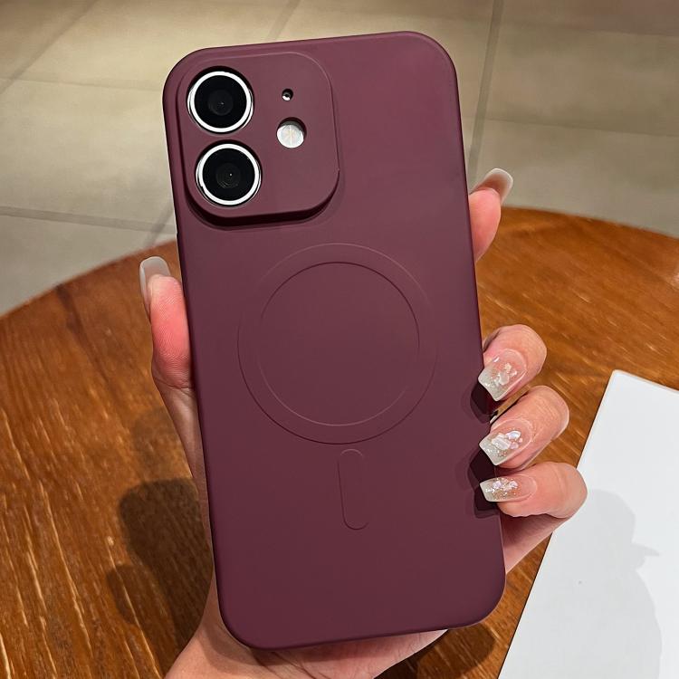 Solid Color Liquid Silicone MagSafe Magnetic Phone Case, For iPhone 13 Pro, For iPhone 13, For iPhone 12