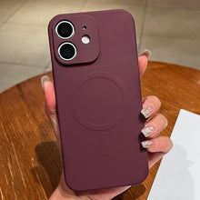 Load image into Gallery viewer, Solid Color Liquid Silicone MagSafe Magnetic Phone Case, For iPhone 13 Pro, For iPhone 13, For iPhone 12