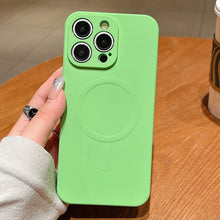 Load image into Gallery viewer, Solid Color Liquid Silicone MagSafe Magnetic Phone Case, For iPhone 12 Pro Max, For iPhone 12 Pro, For iPhone 11 Pro Max