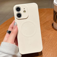 Load image into Gallery viewer, Solid Color Liquid Silicone MagSafe Magnetic Phone Case, For iPhone 11, For iPhone 11 Pro