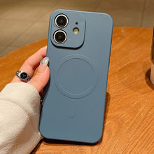 Load image into Gallery viewer, Solid Color Liquid Silicone MagSafe Magnetic Phone Case, For iPhone 11, For iPhone 11 Pro