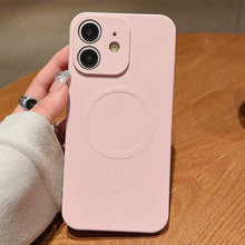 Load image into Gallery viewer, Solid Color Liquid Silicone MagSafe Magnetic Phone Case, For iPhone 11, For iPhone 11 Pro