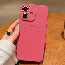 Load image into Gallery viewer, Solid Color Liquid Silicone MagSafe Magnetic Phone Case, For iPhone 11, For iPhone 11 Pro