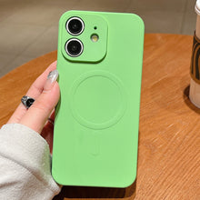 Load image into Gallery viewer, Solid Color Liquid Silicone MagSafe Magnetic Phone Case, For iPhone 11, For iPhone 11 Pro