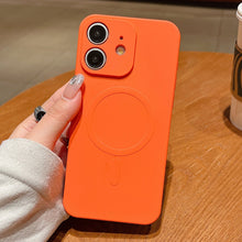 Load image into Gallery viewer, Solid Color Liquid Silicone MagSafe Magnetic Phone Case, For iPhone 11, For iPhone 11 Pro