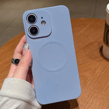 Load image into Gallery viewer, Solid Color Liquid Silicone MagSafe Magnetic Phone Case, For iPhone 11, For iPhone 11 Pro