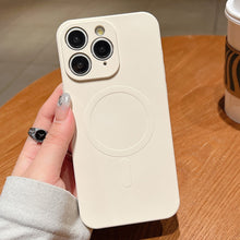 Load image into Gallery viewer, Solid Color Liquid Silicone MagSafe Magnetic Phone Case, For iPhone 11, For iPhone 11 Pro