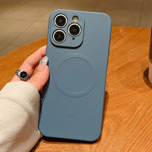 Load image into Gallery viewer, Solid Color Liquid Silicone MagSafe Magnetic Phone Case, For iPhone 11, For iPhone 11 Pro