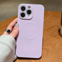 Load image into Gallery viewer, Solid Color Liquid Silicone MagSafe Magnetic Phone Case, For iPhone 11, For iPhone 11 Pro