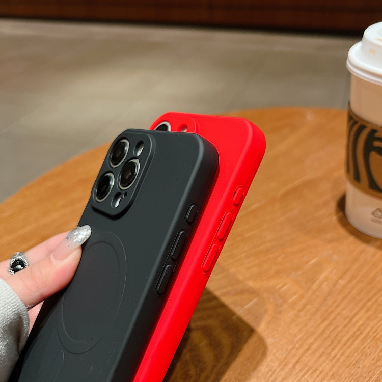 Solid Color Liquid Silicone MagSafe Magnetic Phone Case, For iPhone 12 Pro Max, For iPhone 12 Pro, For iPhone 11 Pro Max