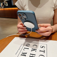 Load image into Gallery viewer, Solid Color Liquid Silicone MagSafe Magnetic Phone Case, For iPhone 11, For iPhone 11 Pro