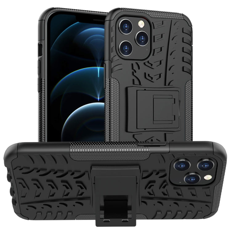 Tire Texture Shockproof TPU + PC Protective Case with Holder, For iPhone 12 mini, For iPhone 12 Pro Max
