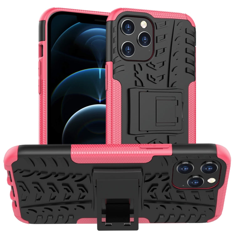 Tire Texture Shockproof TPU + PC Protective Case with Holder, For iPhone 12 mini, For iPhone 12 Pro Max