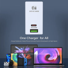 Load image into Gallery viewer, LDNIO A2620C PD3.0 65W USB Power Adapter Travel Charger with Type-C to Type-C Cable, EU Plug, US Plug, UK Plug