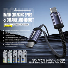 Load image into Gallery viewer, WK WDC-32i Raython Gen2 1m 2.4A USB to 8 Pin Fast Charging Data Cable, WDC-32i