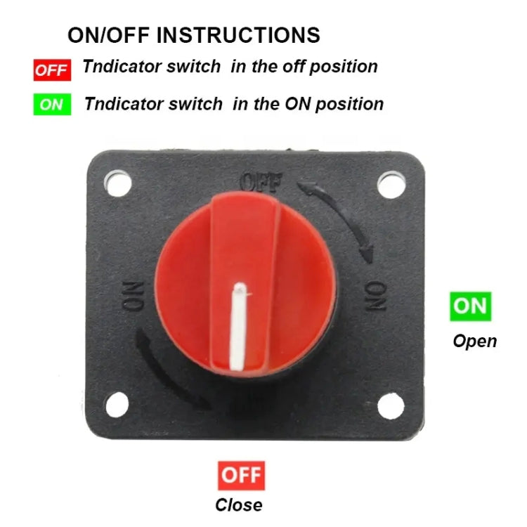 300A Car Battery Selector Isolator Disconnect Rotary Switch Cut, A2952