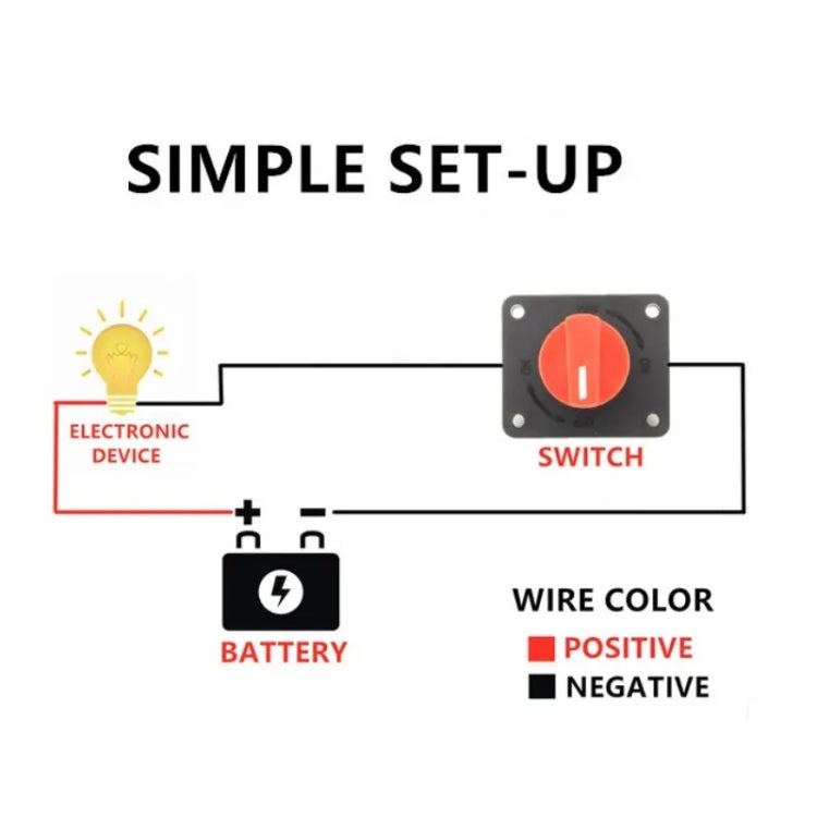 300A Car Battery Selector Isolator Disconnect Rotary Switch Cut, A2952