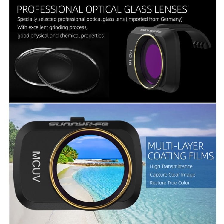 Sunnylife MM-FI9258 For DJI Mavic mini 6 In 1 Drone MCUV+CPL+ND4+ND8+ND16+ND32 Lens Filter, MCUV+CPL+ND4+ND8+ND16+ND32