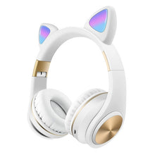 Load image into Gallery viewer, Cat Ears Bluetooth Wireless Headphones Gaming Headset with Light