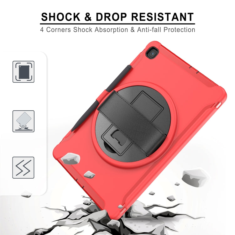 360 Degree Rotation PC+TPU Protective Cover with Holder & Hand Strap & Pen Slot