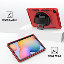 Load image into Gallery viewer, 360 Degree Rotation PC+TPU Protective Cover with Holder &amp; Hand Strap &amp; Pen Slot