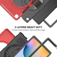 Load image into Gallery viewer, 360 Degree Rotation PC+TPU Protective Cover with Holder &amp; Hand Strap &amp; Pen Slot