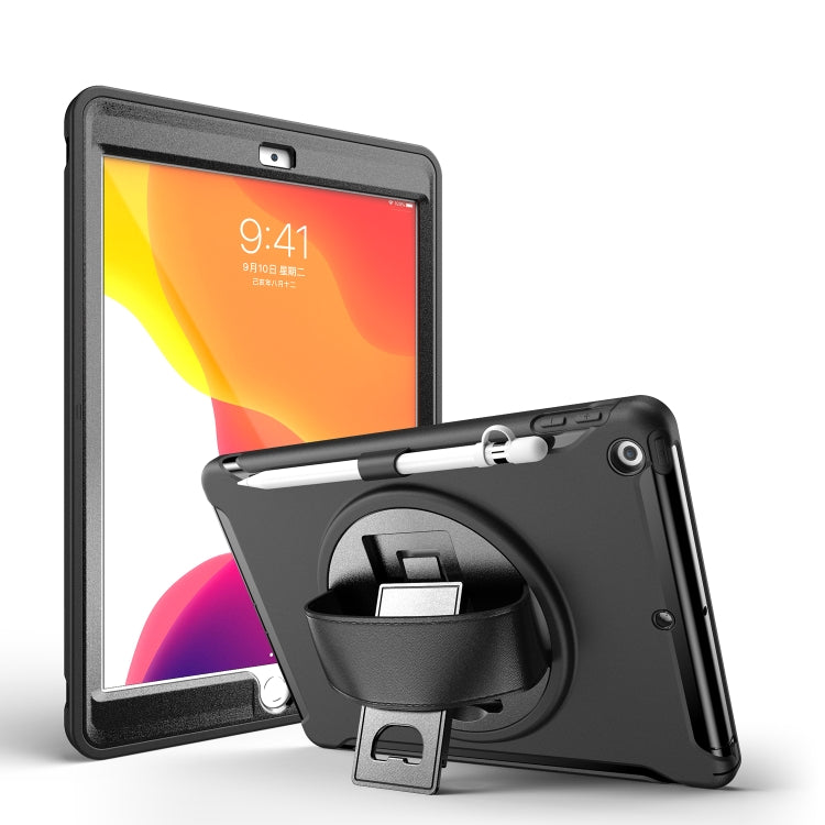 360 Degree Rotation PC+TPU Protective Cover with Holder & Hand Strap & Pen Slot