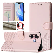 Load image into Gallery viewer, Honeycomb Embossing RFID Leather Phone Case, For iPhone 17e / 16e, For iPhone 17 Pro Max, For iPhone 17 Pro, For iPhone 17, For iPhone Air, For iPhone 16 Pro Max, For iPhone 16 Pro, For iPhone 16 Plus