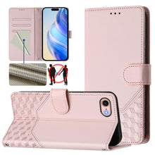 Load image into Gallery viewer, Honeycomb Embossing RFID Leather Phone Case, For iPhone 14 Pro Max, For iPhone SE 2022 / 2020 / 8 / 7, For iPhone 13 Pro Max, For iPhone 13 Pro, For iPhone 13 mini, For iPhone 12 / 12 Pro, For iPhone 12 Pro Max, For iPhone 12 mini