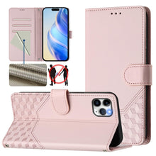 Load image into Gallery viewer, Honeycomb Embossing RFID Leather Phone Case, For iPhone 11 Pro Max, For iPhone 11, For iPhone 11 Pro, For iPhone X / XS, For iPhone XR, For iPhone XS Max, For iPhone 8 Plus / 7 Plus